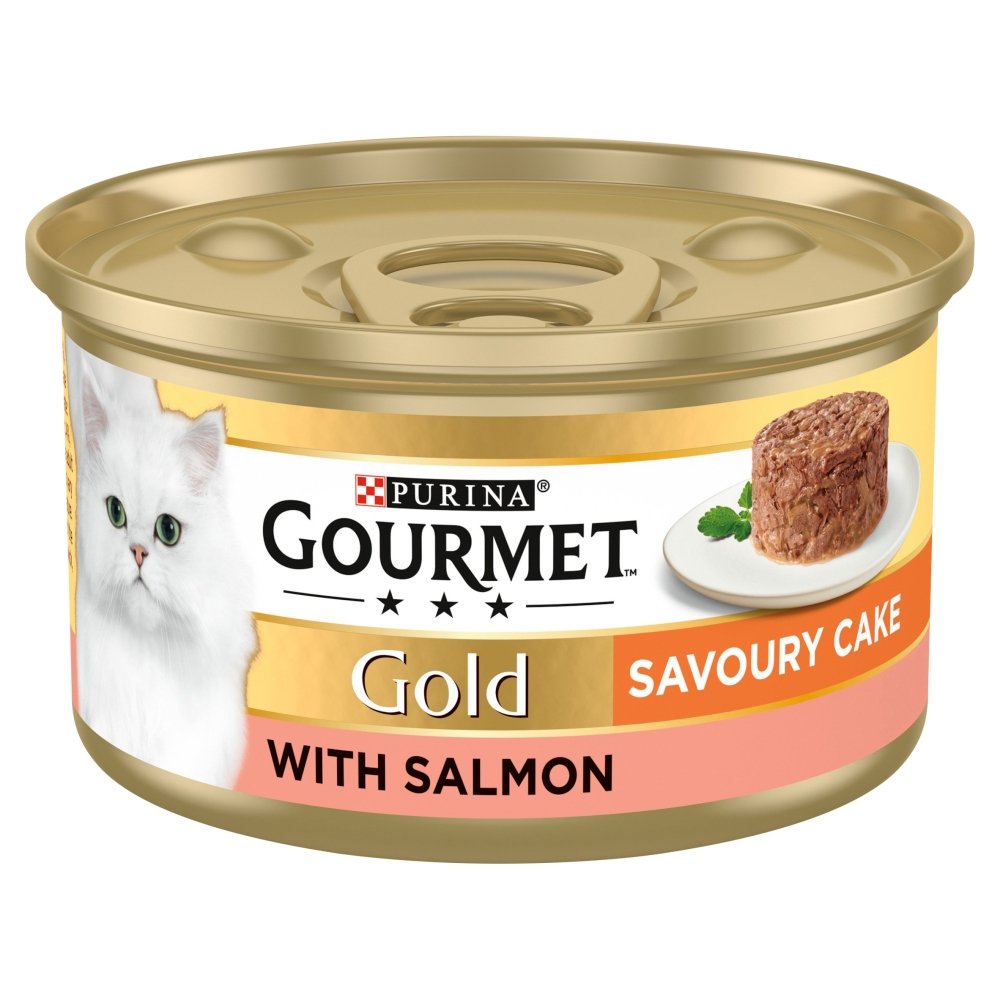 Gourmet Gold Savoury Cake Salmon Cat Food 12 x 85g