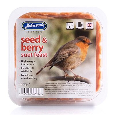 JVP Seed & Berry Suet Feast Bird Food 8 x 300g
