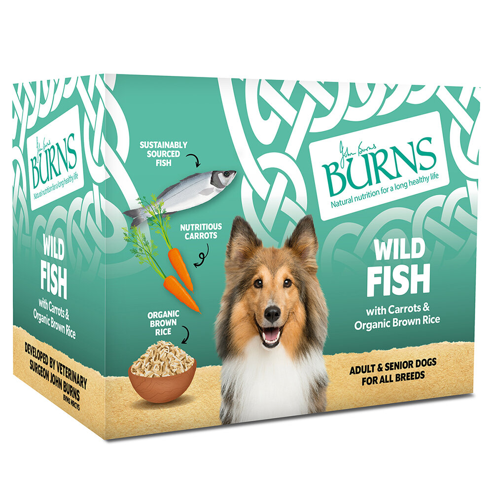 Burns Wild Fish with Carrots & Organic Brown Rice Trays 6 x 395g