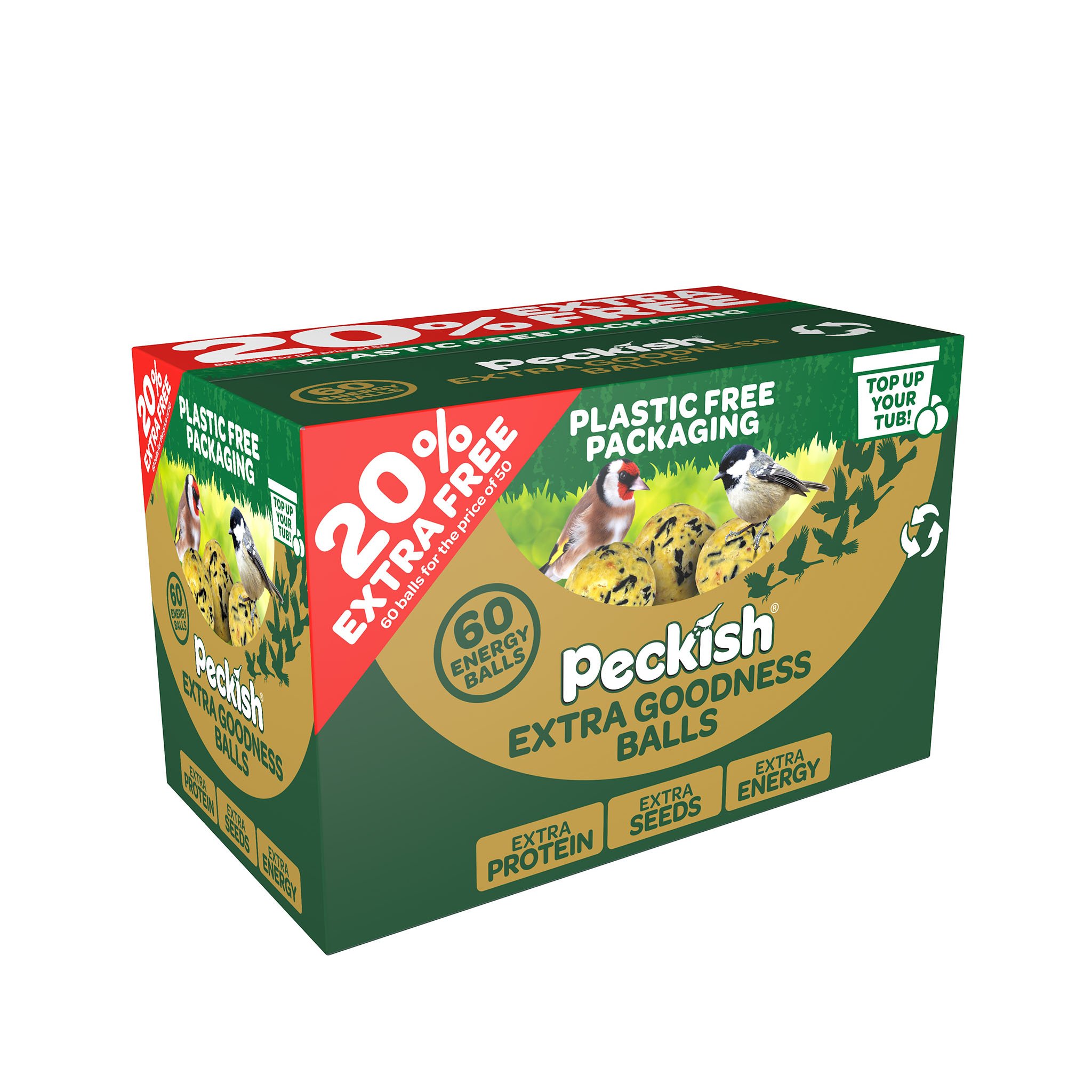 Peckish Extra Goodness Energy Ball 50 Box + 20% Free