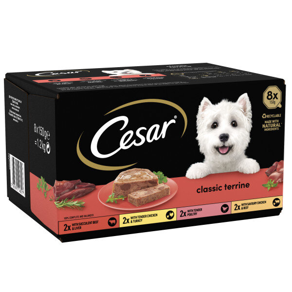 Cesar Tray Classic Meat Selection 3 x 8 x 150g