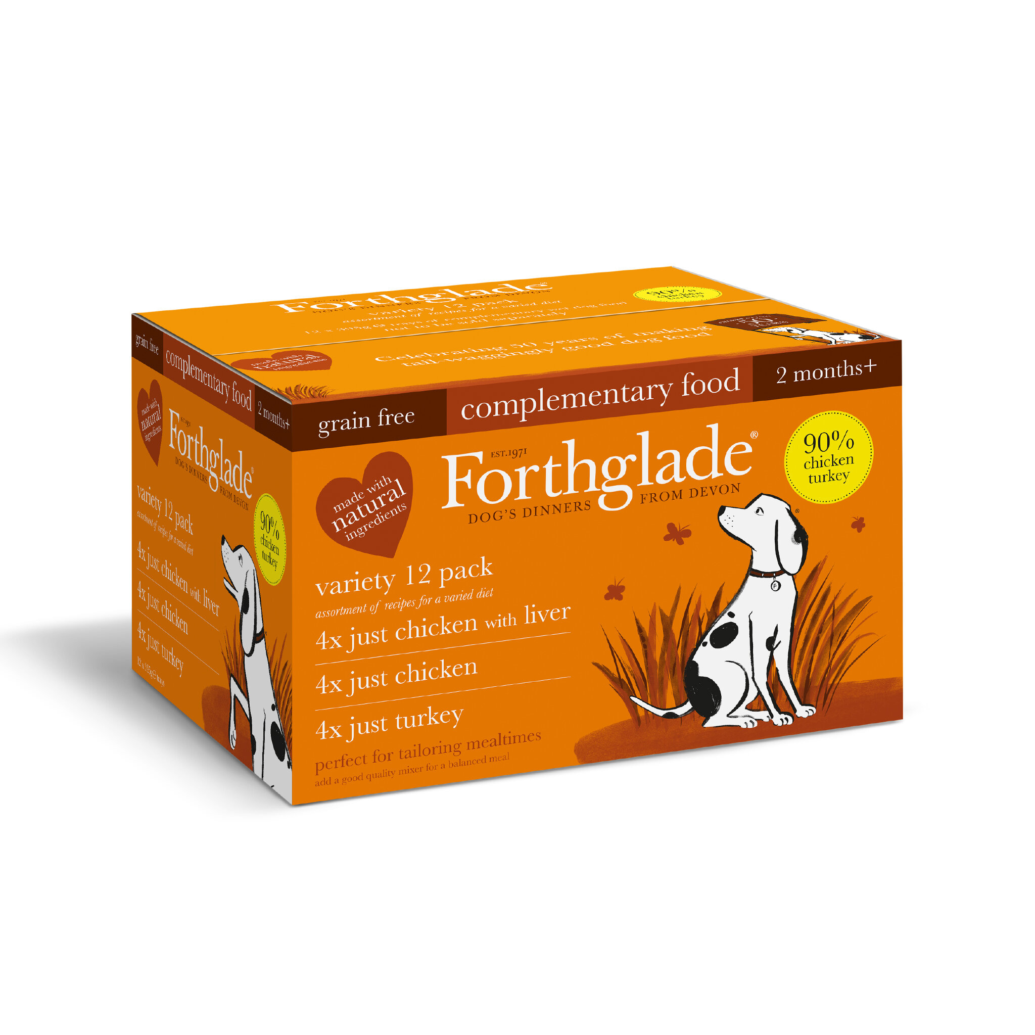 Forthglade Just Poultry Multicase Grain Free Dog Food 12 x 395g
