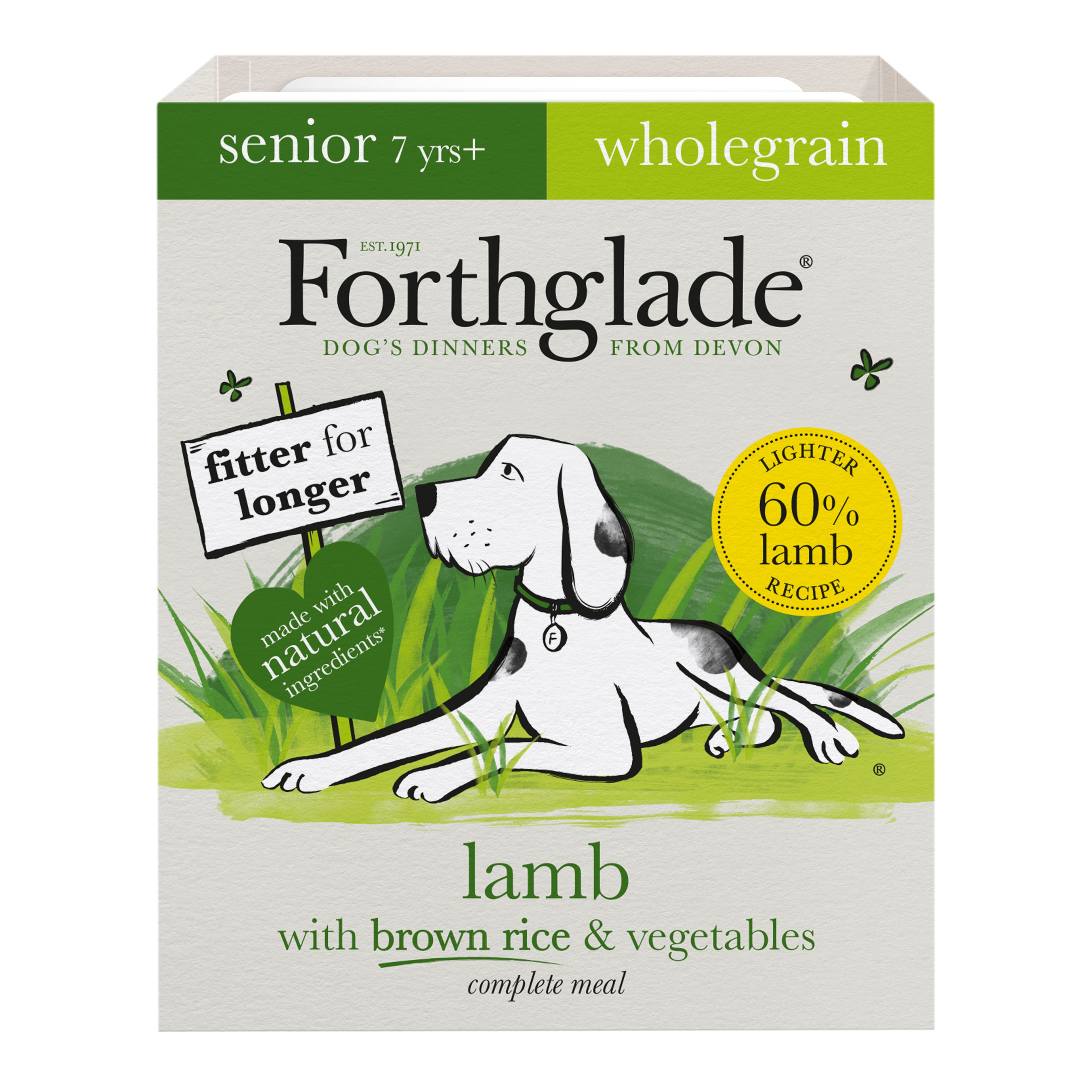 Forthglade Senior Complete Wholegrain Lamb Brown Rice & Veg Trays 18 x 395g