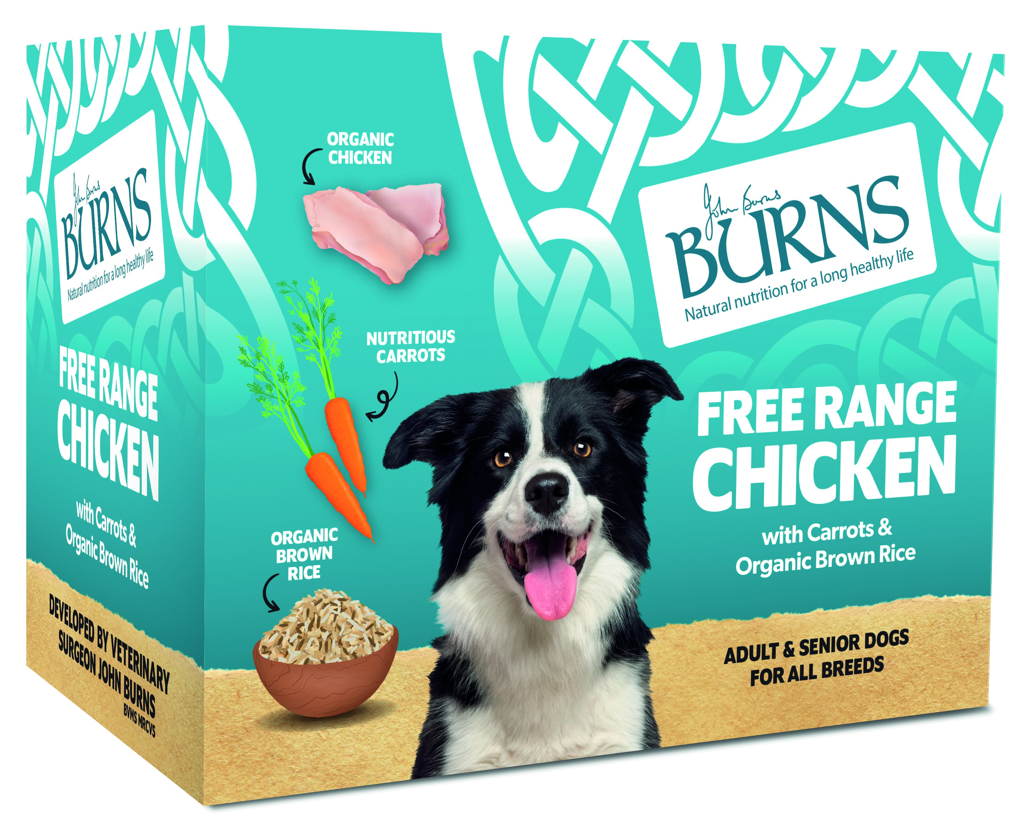 Burns Free Range Chicken with Carrots & Organic Brown Rice Trays 6 x 395g