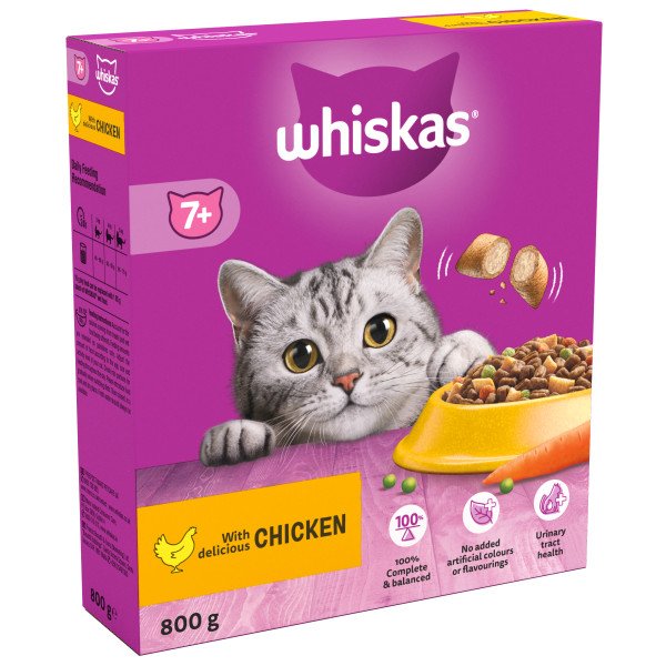 Whiskas Dry 7+ Senior Chicken 5 x 800g