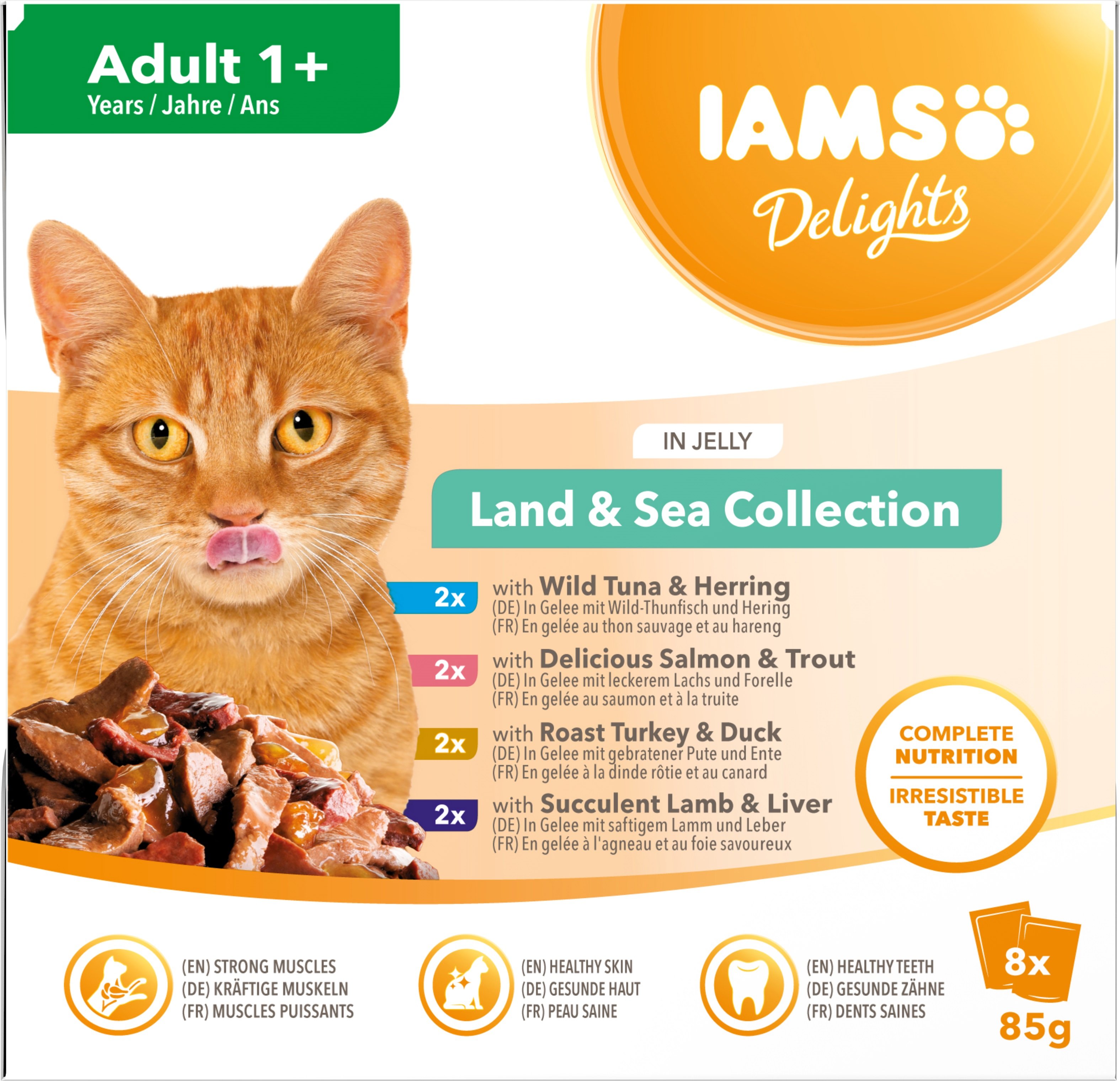 Iams Delight Adult Land & Sea Collection in Jelly 8 x 85g