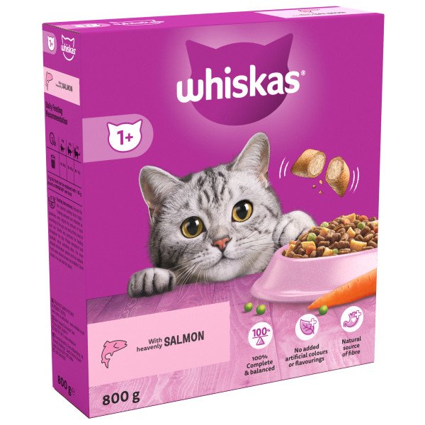 Whiskas Dry 1+ Adult Salmon 5 x 800g