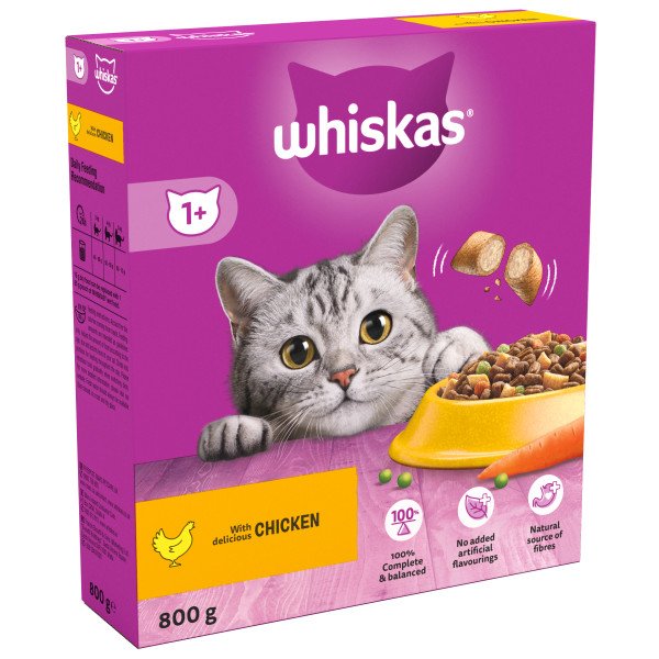 Whiskas Dry 1+ Adult Chicken 5 x 800g