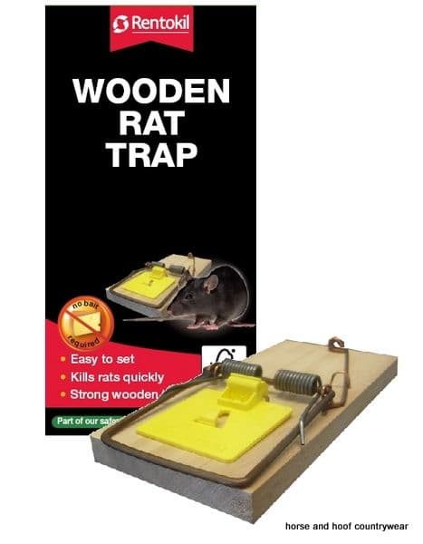 Rentokil Wooden Rat Trap - horse and hoof