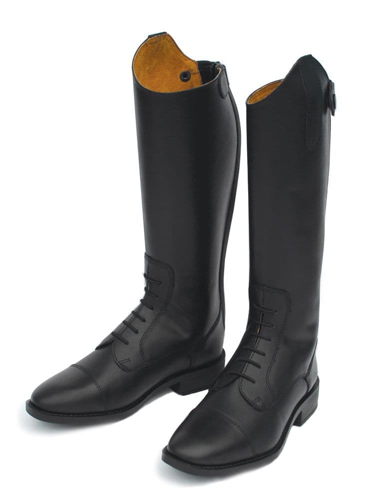 Rhinegold Young Rider Berlin Long Leather Riding Boot - horse and hoof