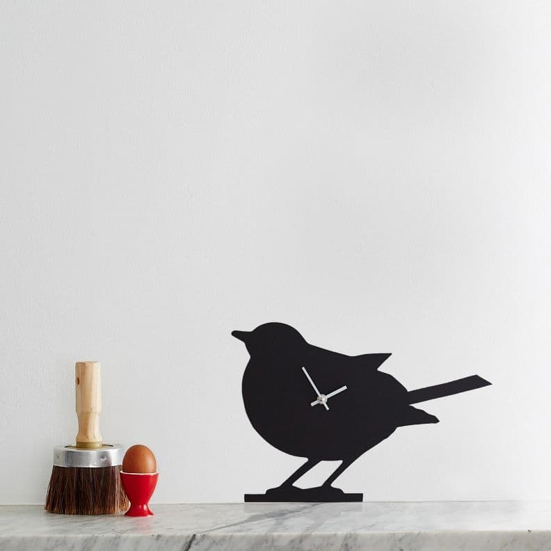 ROBIN CLOCK WITH WAGGING TAIL