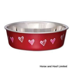 Loving Pets Designer Valentine Hearts Bella Dog Bowl - Small