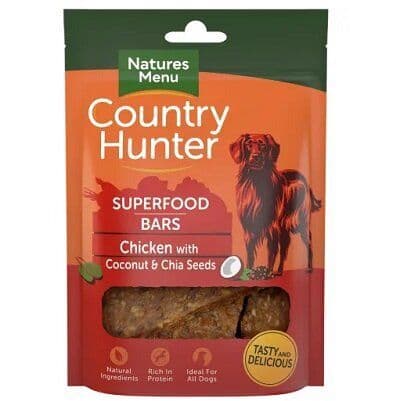 Natures Menu Country Hunter Superfood Bar Chicken Dog Treats 7 x 100g