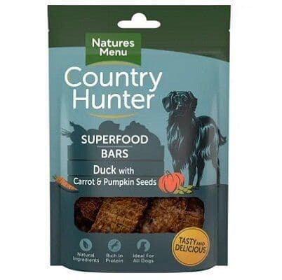 Natures Menu Country Hunter Superfood Bar Duck Dog Treat 7 x 100g
