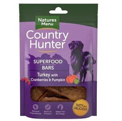 Natures Menu Country Hunter Superfood Bar Turkey Dog Treats 7 x 100g