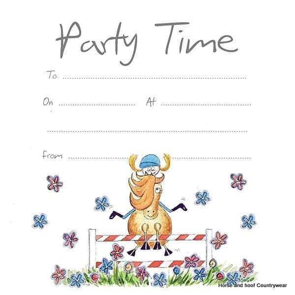 Party Invitations - Jumping Horse (x10)