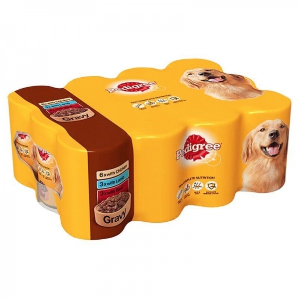 Pedigree Dog Food Tins Mixed In Gravy 2 x 12 x  400g