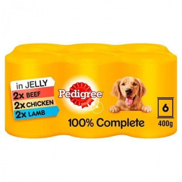 Pedigree Mixed Dog Food Cans in Jelly 2 x 12 x  400g