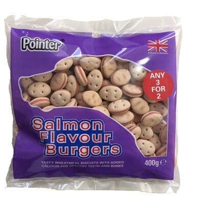 Pointer Salmon Burgers Dog Treats 6 x 400g