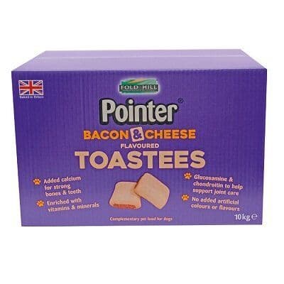 Pointer Toastees Bacon & Cheese Dog Treats 10kg