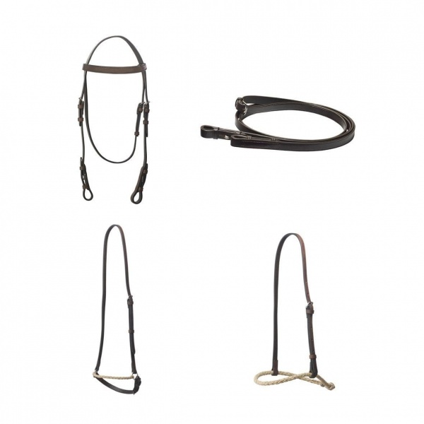 Polo Bridle - Rawhide Leather
