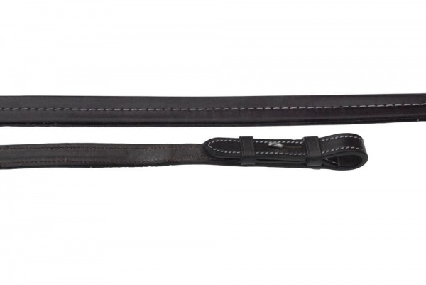 Rhinegold 'Elegance' German Leather Smooth Finish Rubber Reins