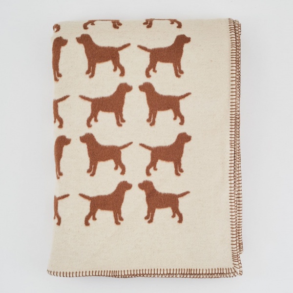 The Labrador Company Blanket - Brown Labrador