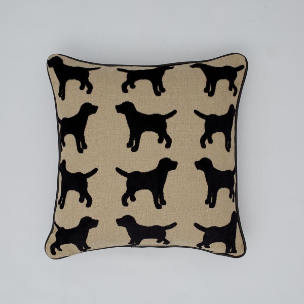 The Labrador Company Eaton Cushion with Leather Piping - Labrador