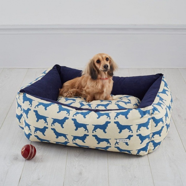 The Labrador Company Large Dog Bed - Blue Spaniel
