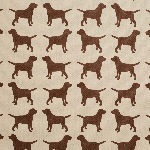 The Labrador Company Printed Cotton Drill - Brown Labrador
