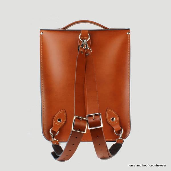 Traditional Handmade British Vintage Leather Backpack - London Tan