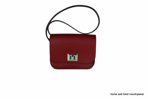 Traditional Handmade British Vintage Leather Small Pixi Bag - Pillarbox Red