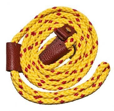 Turner Richards Sportsman Slip Lead With Leather Sleeves & 'Stop' - Yellow