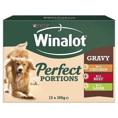 Winalot Perfect Portions Meat in Gravy 4 x 12 x 100g